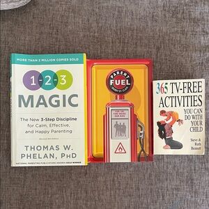 1-2-3 Magic Parenting Book, Parent Fuel and 365 tv-free activities book -lot of